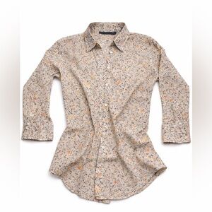 Lauren Ralph Lauren Romantic Floral Button Down Blouse | Soft Cottagecore Chic